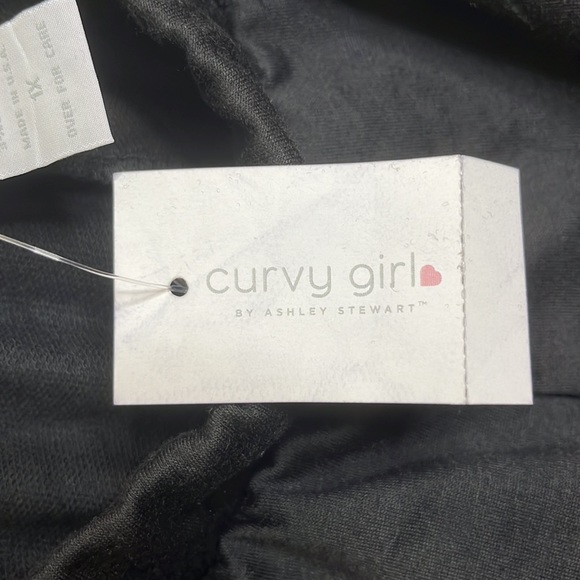 NWT Ashley Stewart Curvy Girl Womens Black Stretch Knit Pants PLUS SIZE 1X - Picture 4 of 7